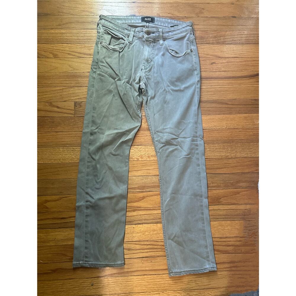 Paige Federal Straight Leg Jeans – Green, Classic Fit, Size 29